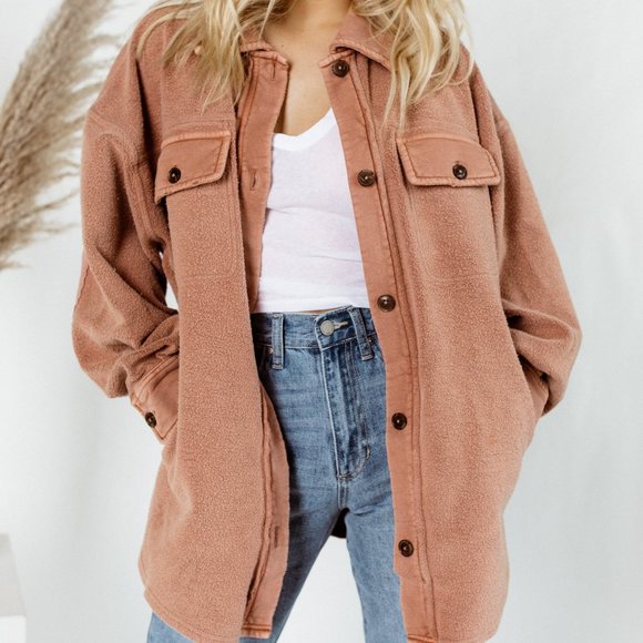 Dusty Pink Ruby Jacket Shacket 